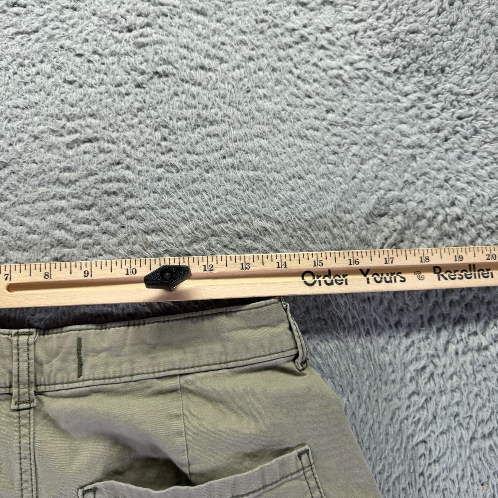Hollister Pant Womens 8 Beige Cotton Cargo Straight Dad Workwear Travel Stretch - Picture 8 of 11